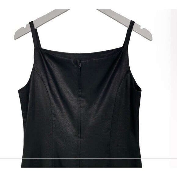 Maggie London Y2K Sheath Dress 10 Black Snake Mini Club Acetate Goth Witch NWT - Picture 4 of 8